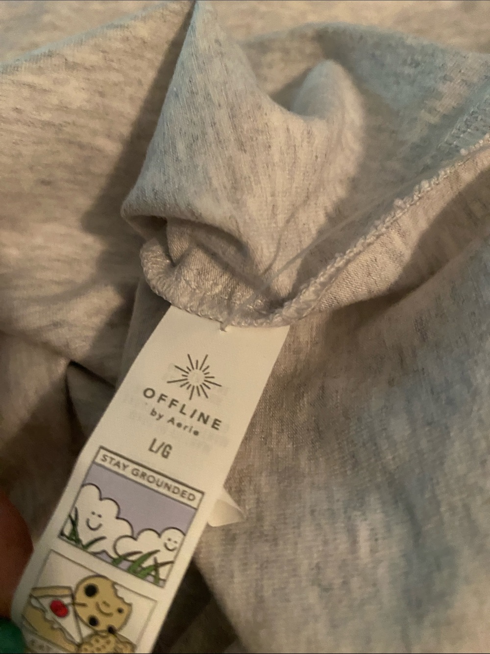 Off Line Gray Cropped Boxy Tee - Picture 5 of 5